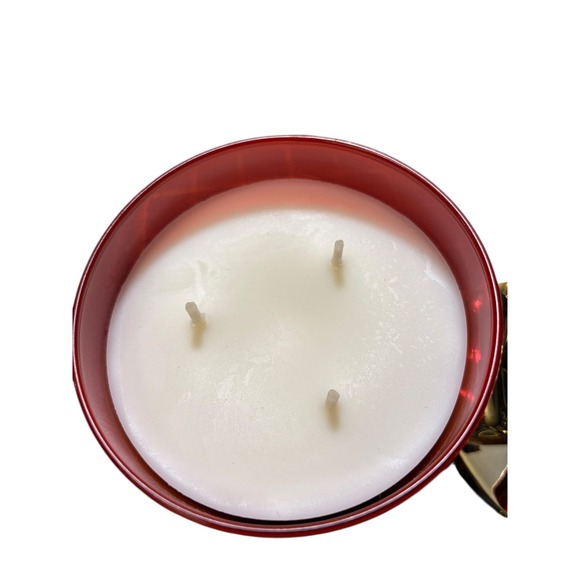 Bath & Body Works Winter Candy Apple‎ 3-Wick Scented Candle with Bow Lid 14.5oz - Picture 4 of 6